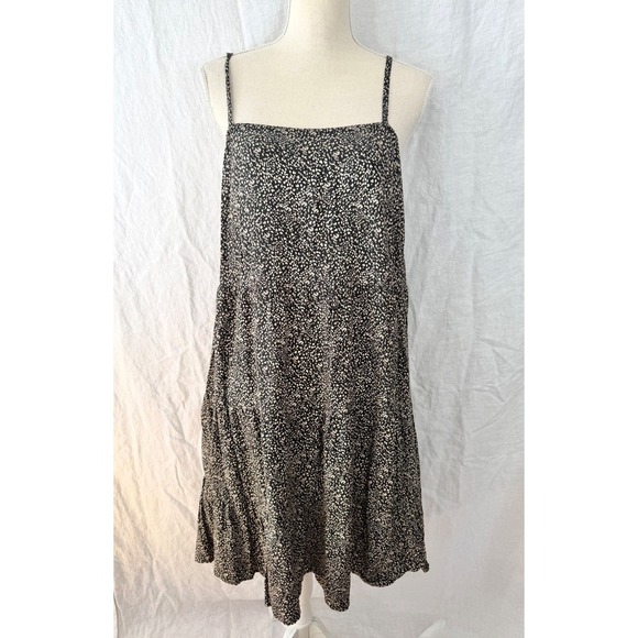 Old Navy Dresses & Skirts - Old Navy Cami Dress Womens Black White Tiered Micro Print Tall Medium
